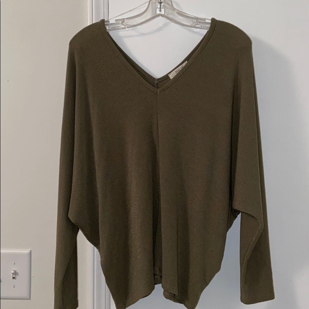 V Neck Army Green Shirt
